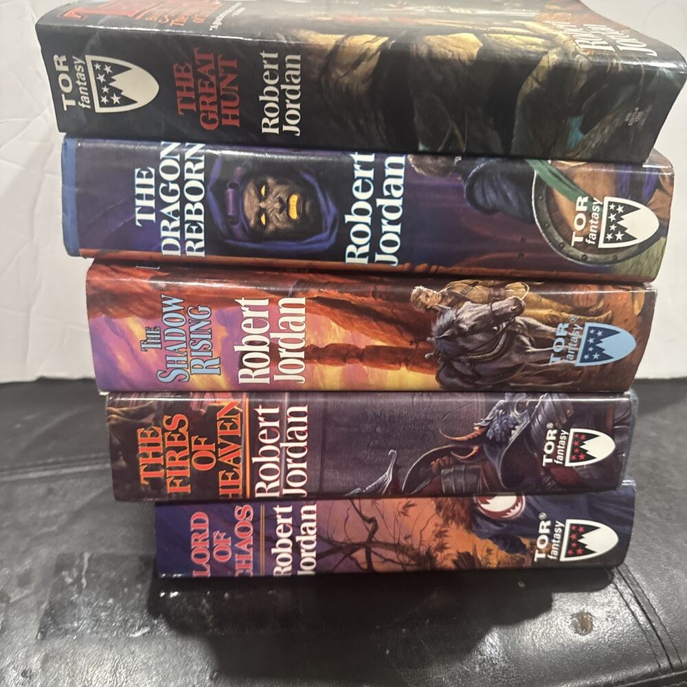Robert Jordan Wheel of Time Books 2-6 Lot 4 HC 1st Print & 1 Paperback